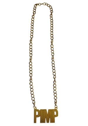 Gold Pimp Costume Accessory Necklace | Costume Jewelry
