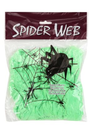 200 Square FT Green Spider Web Prop | Halloween Spider Webs