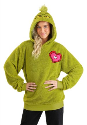 The Grinch Hoodie Costume Top for Adults | Christmas Costumes
