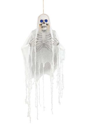 Haunted Hanging Skeleton with Light Up Blue Eyes Decoration | Skeleton Decorations