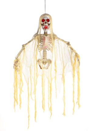 23-Inch Hanging Red Eye Skeleton Light Up Decoration | Skeleton Decorations