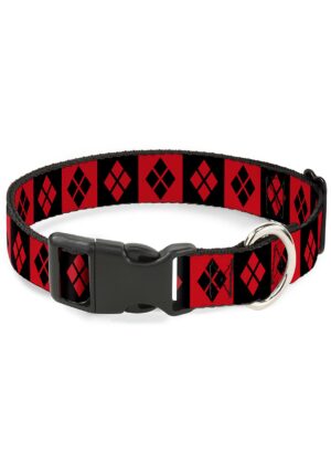 Harley Quinn Diamond Pattern Pet Collar | DC Comics Accessories