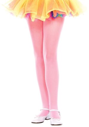 Girl's Opaque Light Pink Costume Tights | Costume Tights