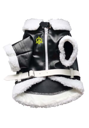 Leatherlike Bomber Pet Jacket