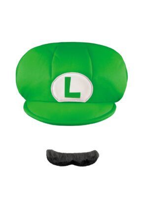 Child Super Mario Bros. Luigi Hat and Mustache Accessory Kit | Nintendo Accessories