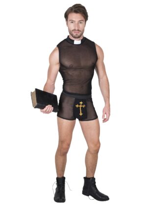 Sexy Priest Halloween Costume for Men | Religious Costumes