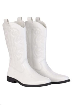 Men's Costume White Cowboy Boots | Costume Shoes for Adults