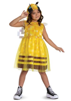 Minecraft Bee Girl's Hooded Costume Dress | Minecraft Costumes