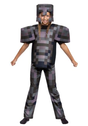 Minecraft Netherite Armor Kid's Deluxe Costume