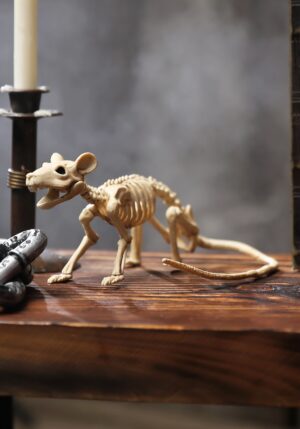 8-Inch Poseable Rat Skeleton Decoration | Animal Skeletons