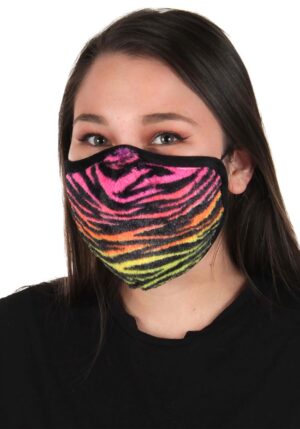 Neon Tiger Adult Face Mask | Animal Accessories