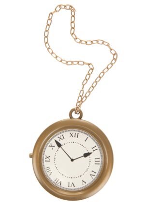 Oversized Clock Necklace Accessory