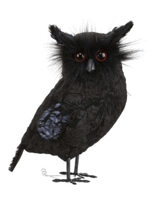 9-Inch Black Owl Prop | Animal Decorations