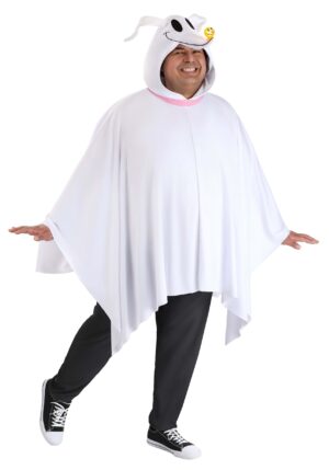 Adult Plus Size Nightmare Before Christmas Zero Costume Poncho | Disney Costumes