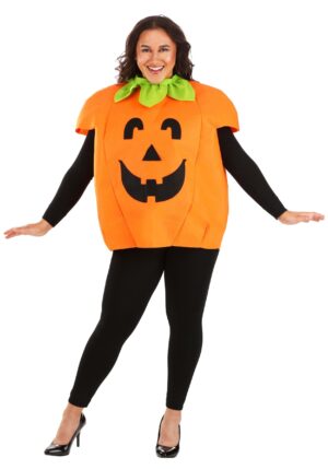 Plus Size Smiley Pumpkin Costume for Adults