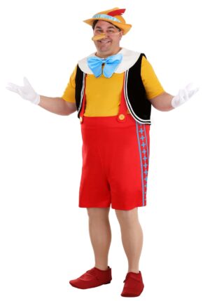 Plus Size Deluxe Disney Pinocchio Men's Costume