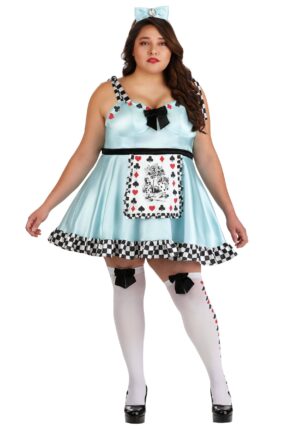 Women's Plus Size Deluxe Punky Alice Costume Dress | Storybook Costumes