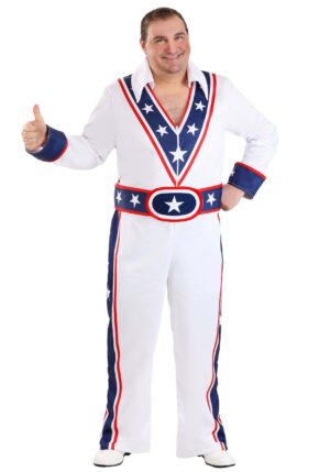 Men's Plus Size Eddie Kablooie Stunt Daredevil Costume | Exclusive Costumes