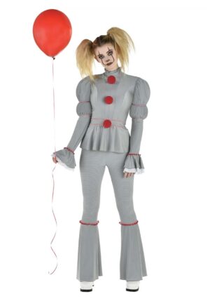 Women's Plus Size IT Pennywise Clown Costume | Horror Movie Costumes