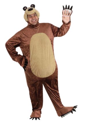 Plus Size Masha and the Bear Men's Bear Costume