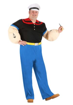 Plus Size Popeye Men's Costume | Exclusive Costumes