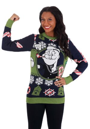 Adult Popeye Ugly Christmas Sweater | Christmas Sweaters