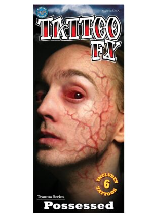 Possessed Temporary Veins Tattoo | Costume Accessories