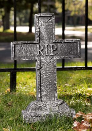 23-Inch Halloween RIP Cross Decoration | Graveyard Decorations