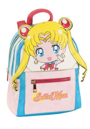 Sailor Moon Chibi Face Blue & Pink Backpack | Sailor Moon Accessories