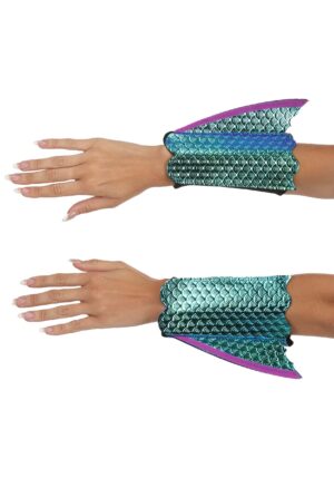 Seahorse Costume Shimmer Fin Arm Cuffs