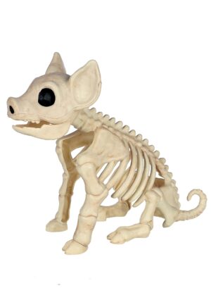 10-Inch Skeleton Seated Pig Decoration | Animal Skeletons