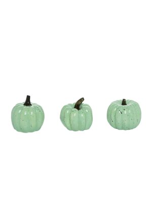 4-Inch Set of Three Speckle Mint Pumpkins Decoration | Pumpkin Decorations