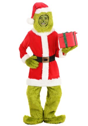 The Grinch Santa Open Face Kid's Costume | Christmas Costumes