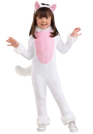 Big Tailed White Cat Toddler Costume | Kid's Cat Costumes