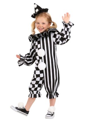 Toddler Giddy Gothic Clown Costume | Girl's Clown Costumes
