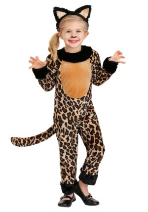Girl's Leaping Leopard Toddler Costume | Animal Costumes
