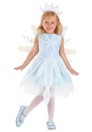 Girl's Shimmering Snowflake Toddler Costume Dress | Christmas Costumes