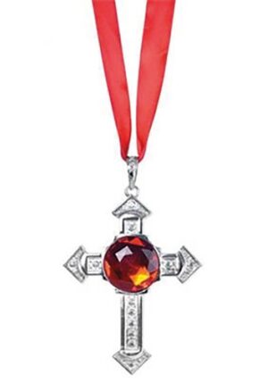 Vampire Ruby Cross Necklace | Vampire Accessories