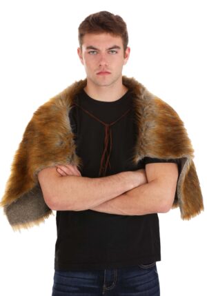 Vikings Adult Ragnar Lothbrok Wolf Pelt Costume Cloak | Historical Accessories