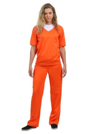 Orange Prisoner Women's Costume | Uniform Costumes