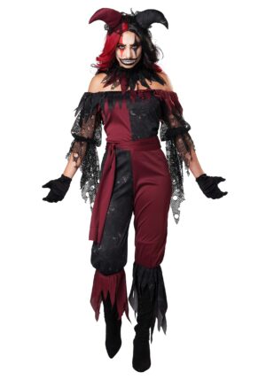 Women's Plus Size Psycho Jester Costume | Jester Costumes