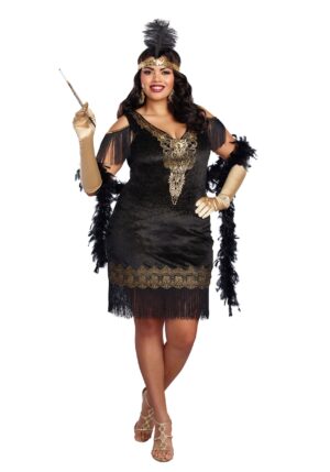 Plus Size Women's Swanky Flapper Costume | Adult Flapper Costume