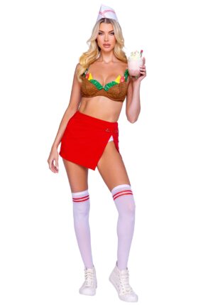 Sexy Women's Fast Food Burger Baddie Costume | Sexy Costumes