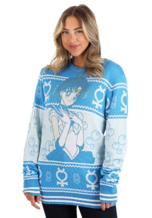 Sailor Moon Sailor Mercury Ugly Sweater for Adults | Holiday Sweaters