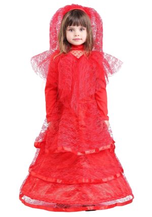 Gothic Red Wedding Dress Costume for Young Girls | Girl's Costumes