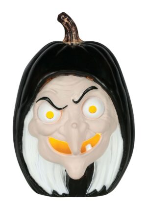 10-Inch Light Up Snow White Evil Witch Pumpkin Decoration | Disney Decorations