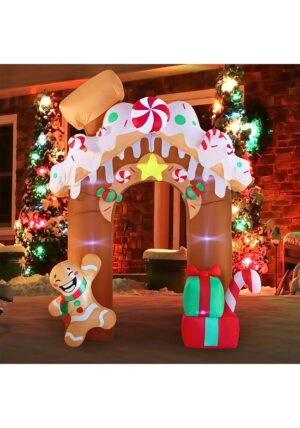 10FT Tall Jumbo Gingerbread Inflatable Archway Decoration | Christmas Decorations