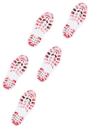 11-Inch PVC Bloody Shoe Prints | Halloween Home Decorations