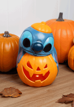 12-Inch Light Up Disney Stitch Pumpkin Stack Decoration | Disney Decorations