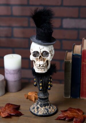 16-Inch Skeleton Female Bust with LED Eyes Decoration | Table Decorations